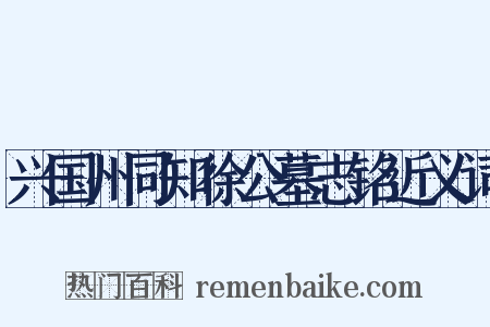 兴国州同知徐公墓志铭近义词是什么意思的图片